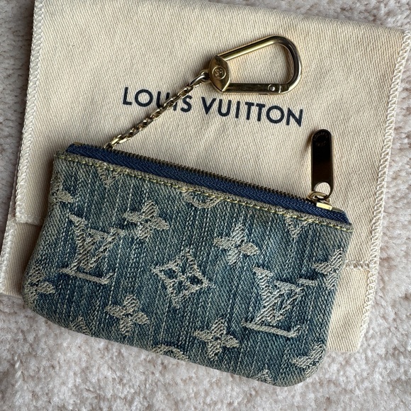 LOUIS VUITTON Denim Cles Key Pouch - Picture 1 of 15